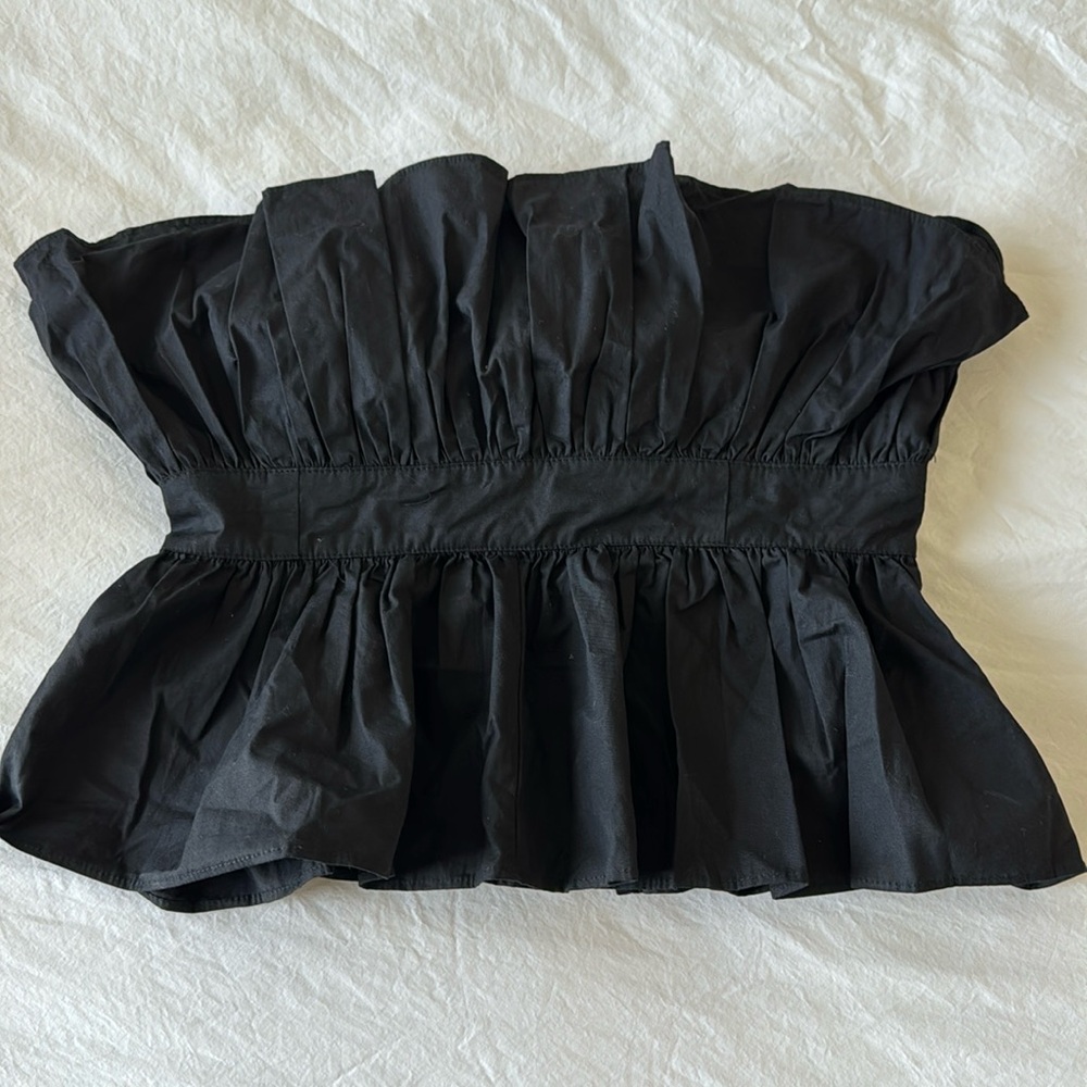 Strapless bubble shirt